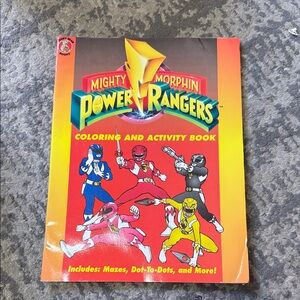 Coloring and Activity Book power rangers 1994 new